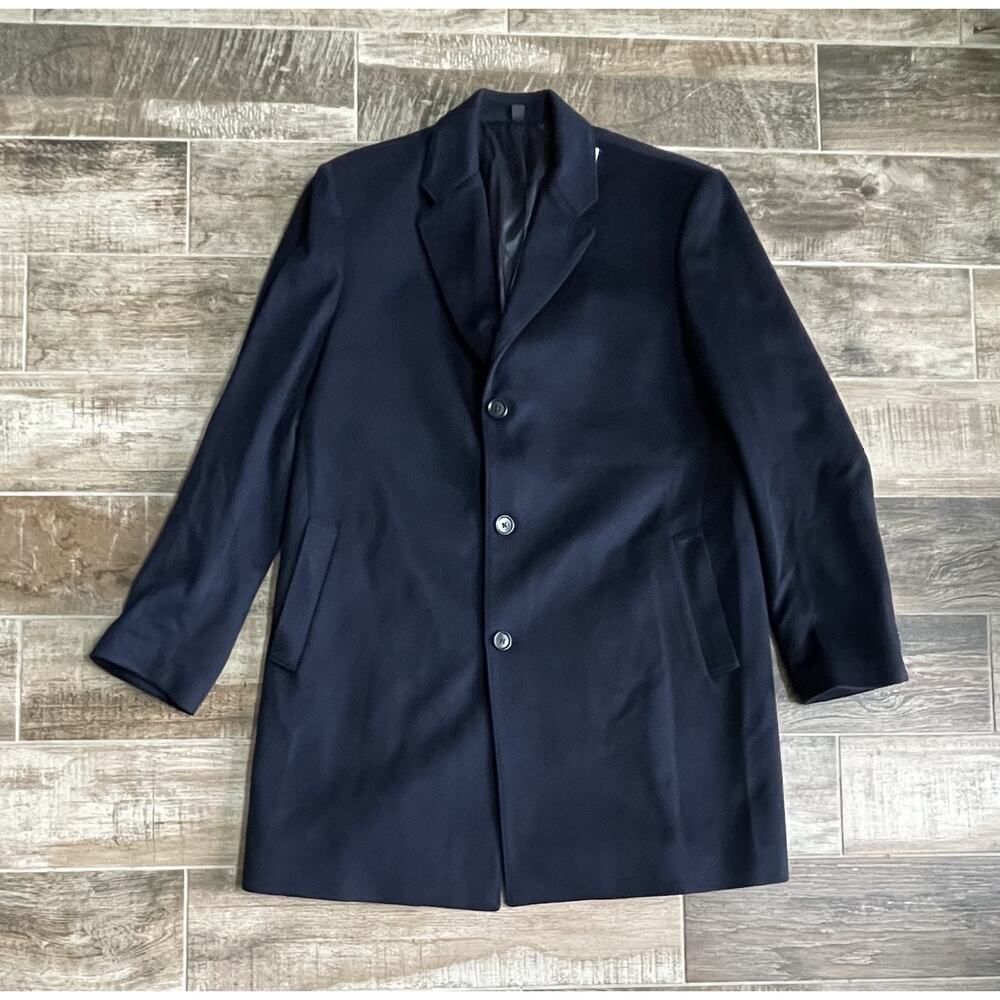 $2,300 Saks Fifth Avenue COLLECTION Loro Piana Fabric 100% Cashmere Top Coat 46R